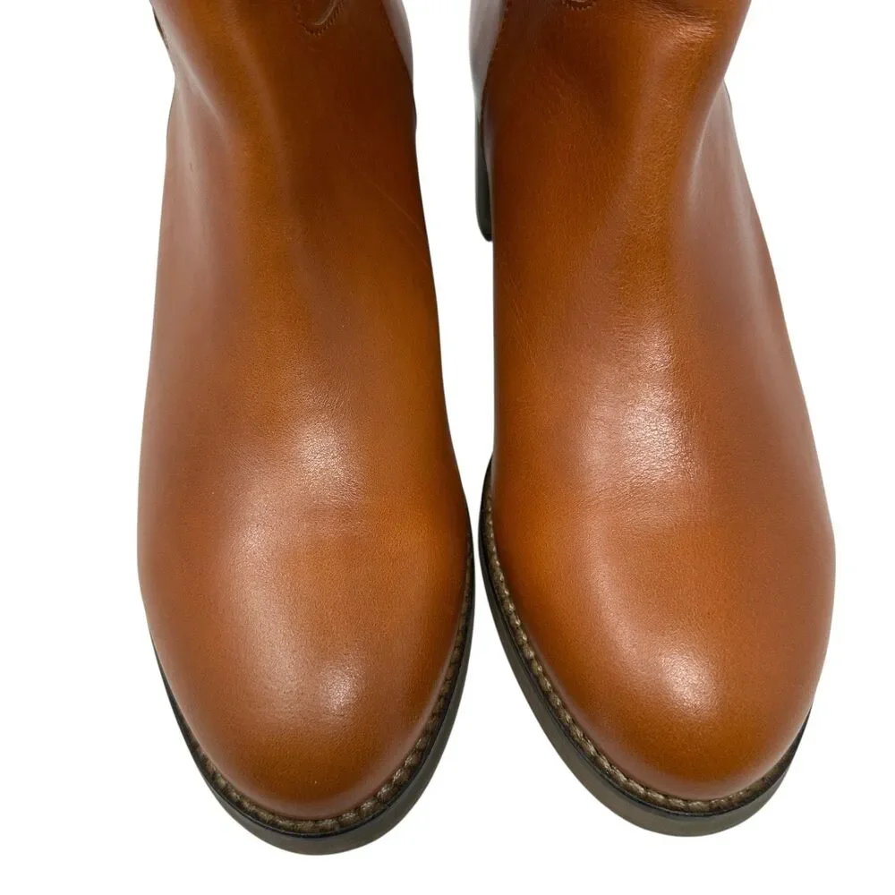 Free People Cairo Tan‎ Platform Leather Booties Size 42 US Size 11 NWOB